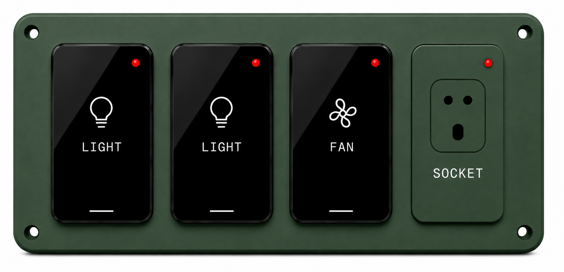 The same board in forest green